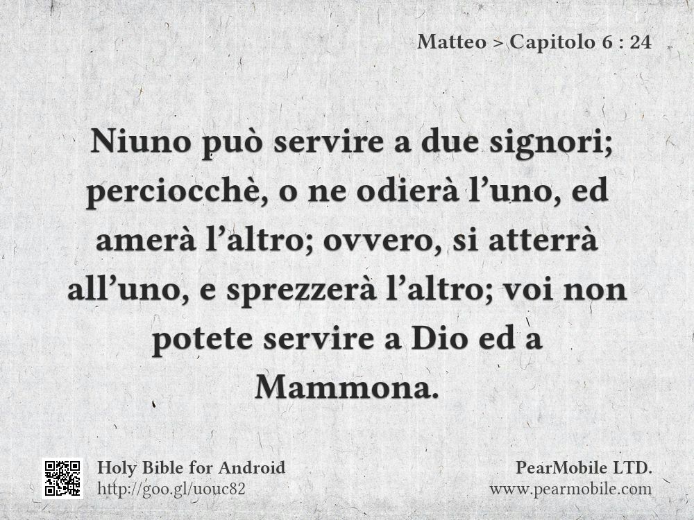 Matteo, Capitolo 6:24